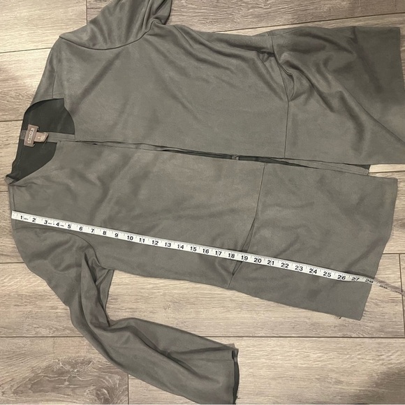 Chico’s Gray Suede Cardigan Jacket - Picture 5 of 7